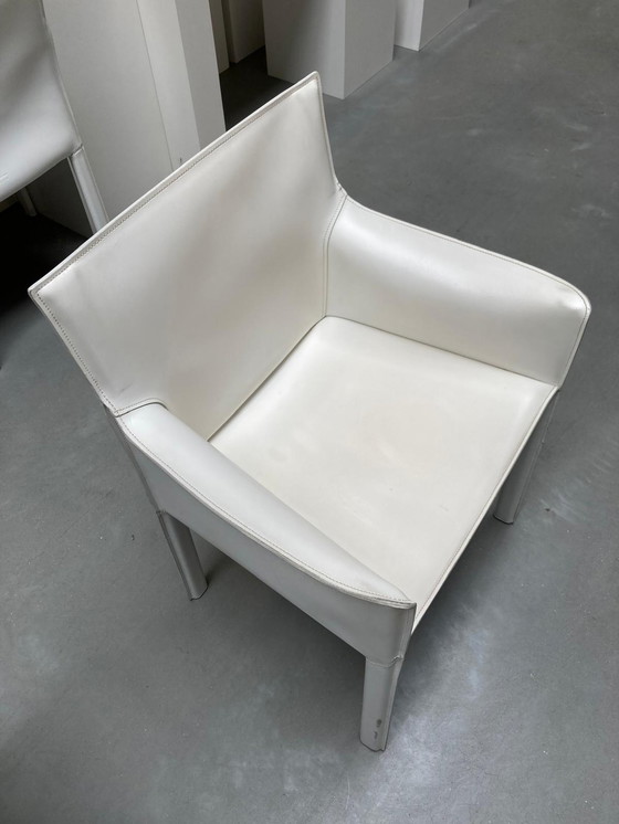 Image 1 of 4x witte Enrico Pellizzoni eetkamerstoelen