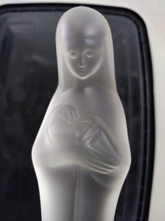 Image 1 of Madonna Met Kind Glasfabriek Leerdam 1932 Steph Uiterwaal