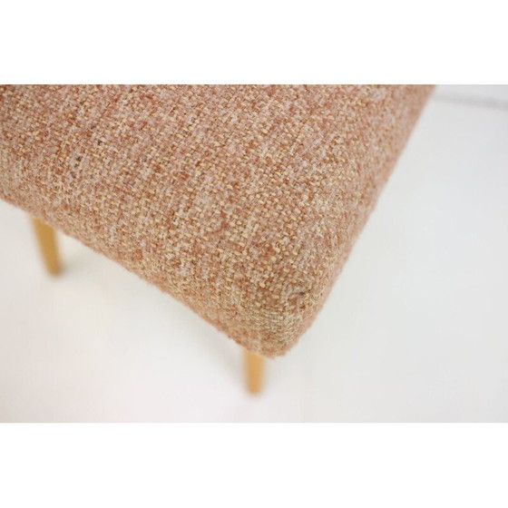 Image 1 of Vintage eikenhouten kruk, Tsjecho-Slowakije 1980