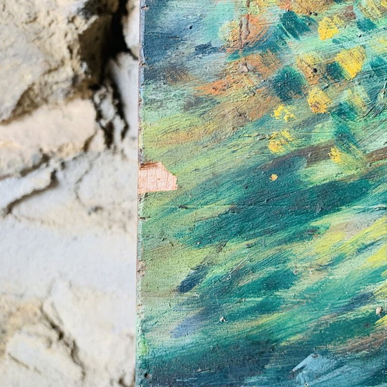 Image 1 of Vintage schilderij met 3 tijgers