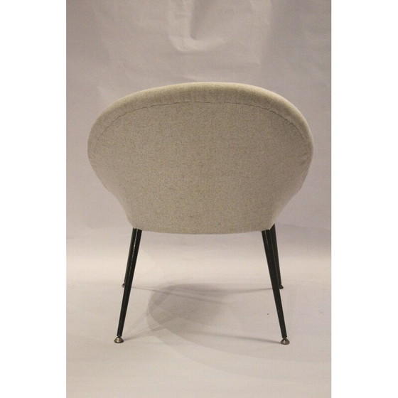 Image 1 of Paar vintage fauteuils "Ewa" in gebroken witte stof, Polen 1970