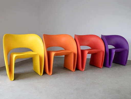 Ron Arad set van 4 Raviolo chairs voor Magis