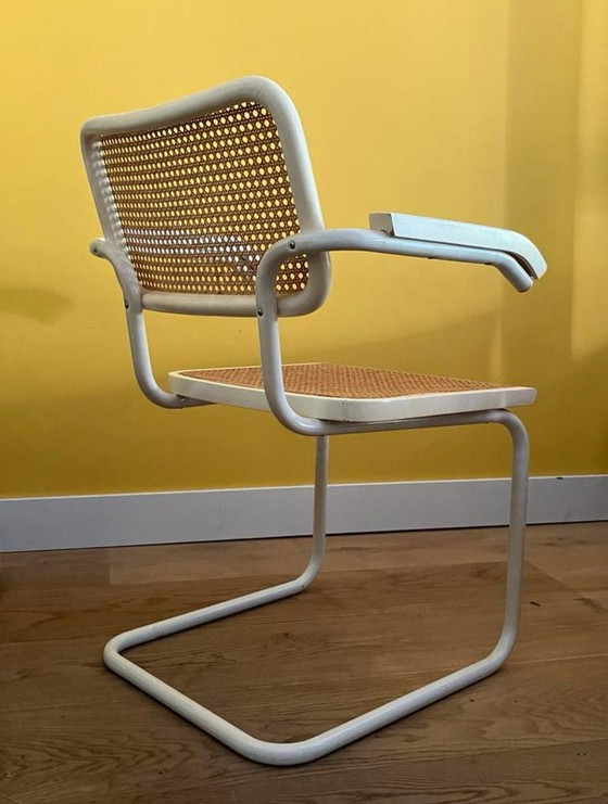 Image 1 of Marcel Breuer B64 Cesca, Vintage Stoel Mét Armleuningen