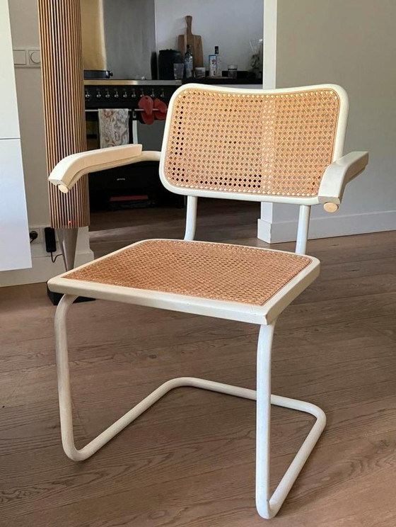 Image 1 of Marcel Breuer B64 Cesca, Vintage Stoel Mét Armleuningen