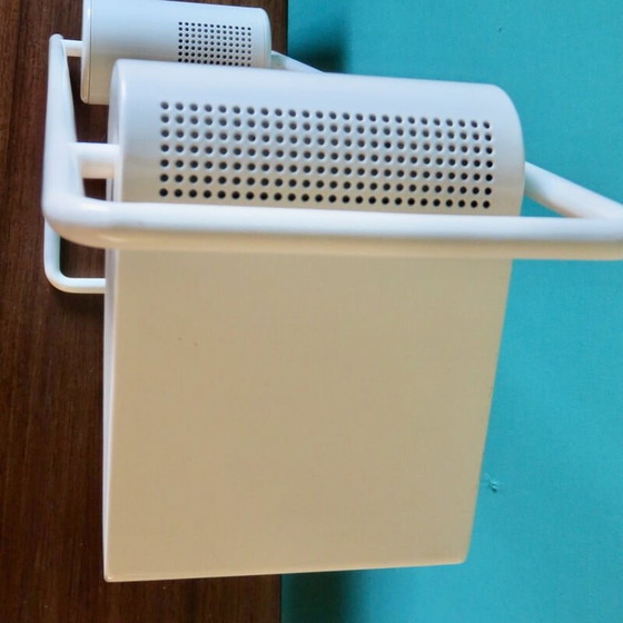 Image 1 of Paar vintage lampen in wit gelakt metaal "Arkilux", Denemarken 1995