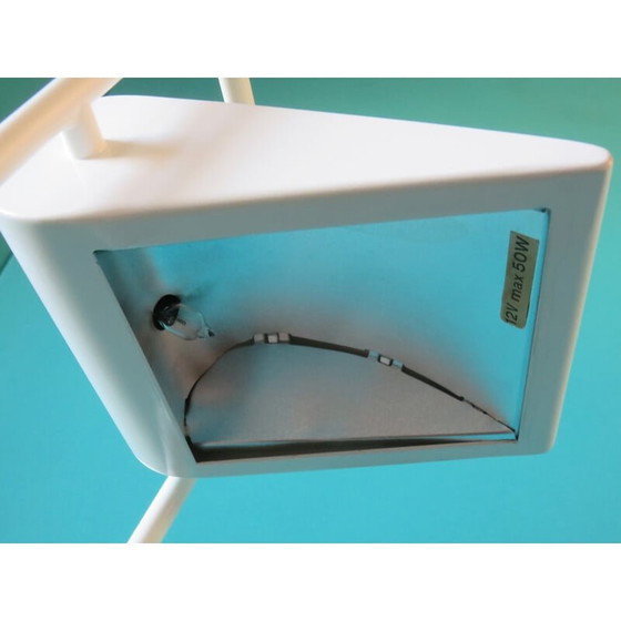 Image 1 of Paar vintage lampen in wit gelakt metaal "Arkilux", Denemarken 1995