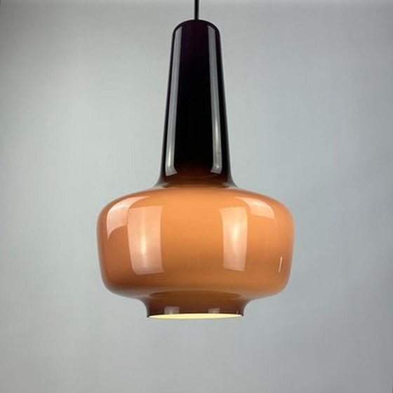 Image 1 of Paarse Opaline Glazen Hanglamp Kreta Voor Holmegaard Door Jacob Bang