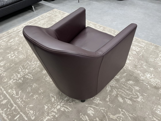 Image 1 of Rolf Benz Onda Fauteuil Leer Aubergine