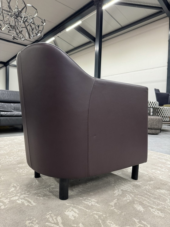 Image 1 of Rolf Benz Onda Fauteuil Leer Aubergine