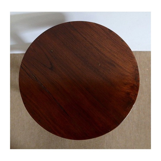 Image 1 of Vintage Art Deco massief teakhouten kolomtafel, 1930