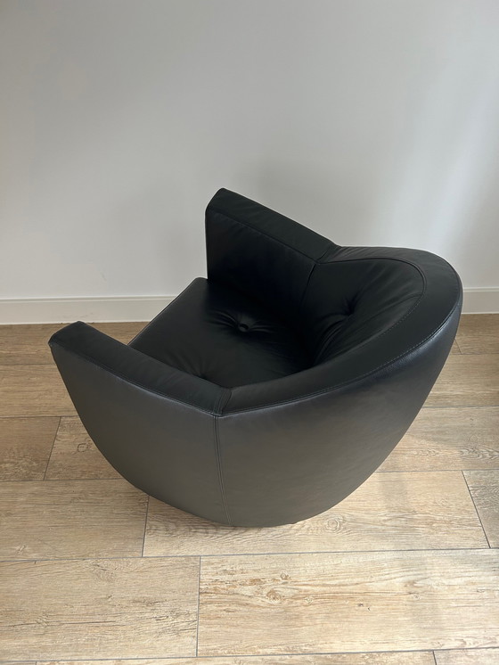 Image 1 of Leolux Carabita Fauteuil Zwart Leer