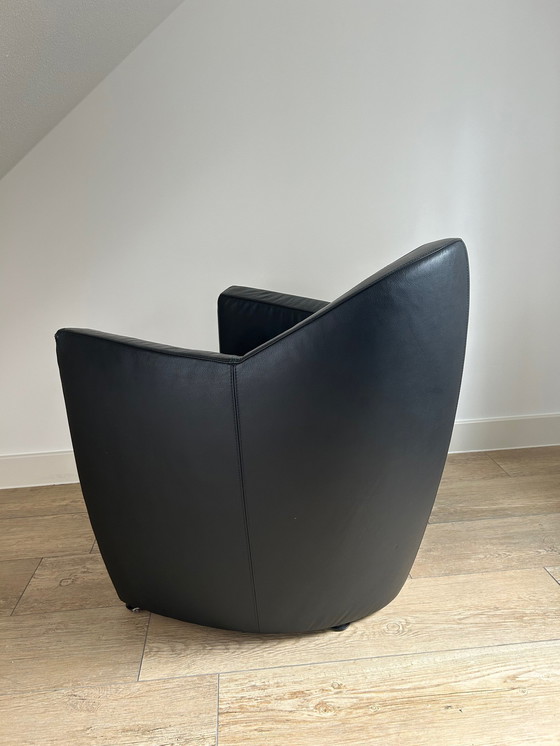 Image 1 of Leolux Carabita Fauteuil Zwart Leer