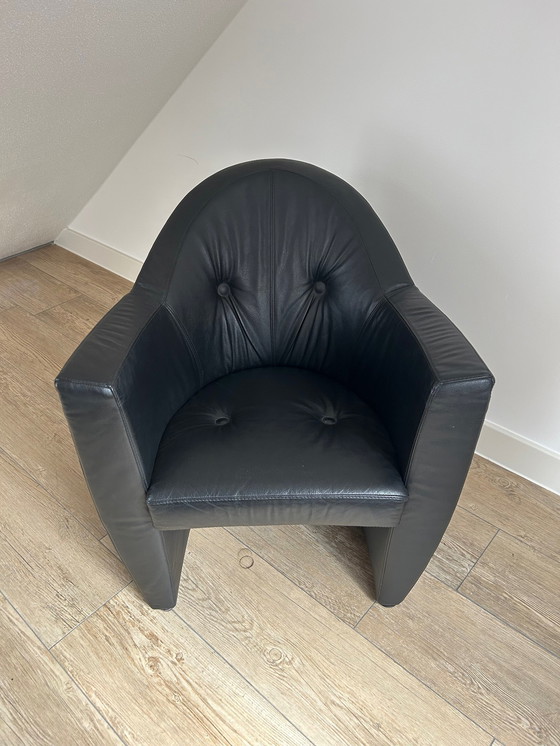 Image 1 of Leolux Carabita Fauteuil Zwart Leer