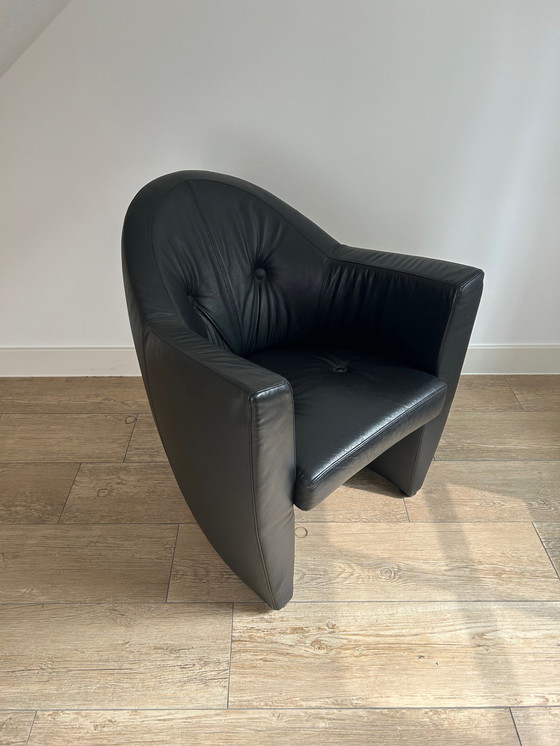 Image 1 of Leolux Carabita Fauteuil Zwart Leer