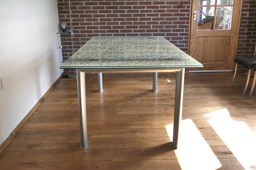 Moderne crackle eettafel