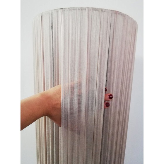 Image 1 of Italiaanse vintage vloerlamp van stof en hout, jaren 1960