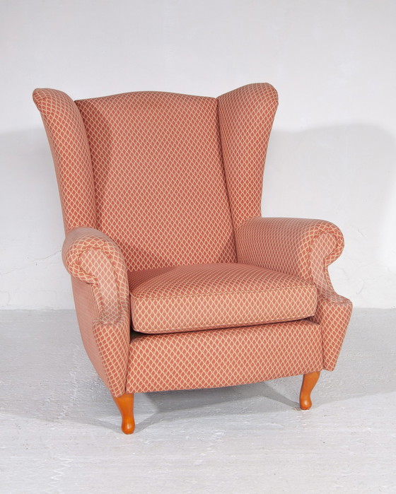 Image 1 of 2x Vintage Lounge Wingback Chairs,Italië