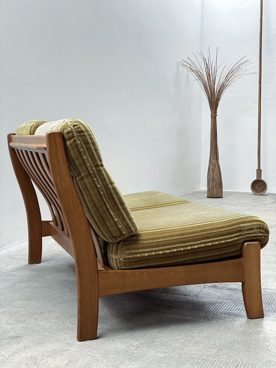 Image 1 of Vintage fauteuil & 2-zits set mohair groen