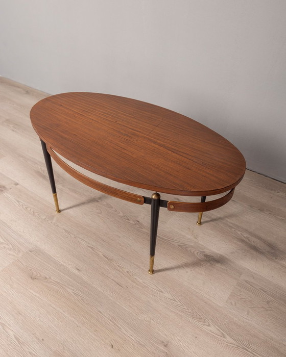 Image 1 of Vintage 60S salontafel in hout Italiaans ontwerp