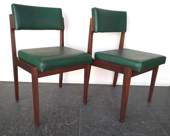 Image 1 of 2X Teakhouten Stoelen Scandinavisch ( Set )