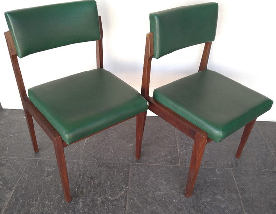 Image 1 of 2X Teakhouten Stoelen Scandinavisch ( Set )