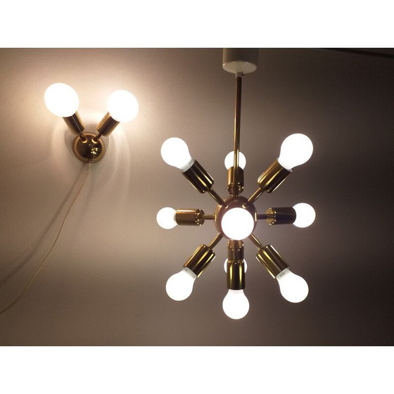 Image 1 of Vintage wandlamp en kroonluchter, Drupol, jaren 1960