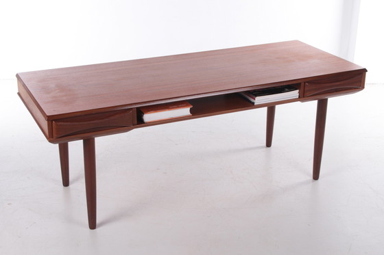 Image 1 of Deense modernistische teak salontafel gemaakt door Dyrlund, jaren 60