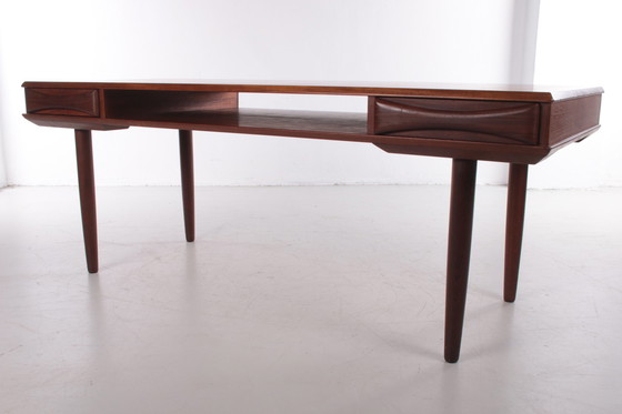 Image 1 of Deense modernistische teak salontafel gemaakt door Dyrlund, jaren 60