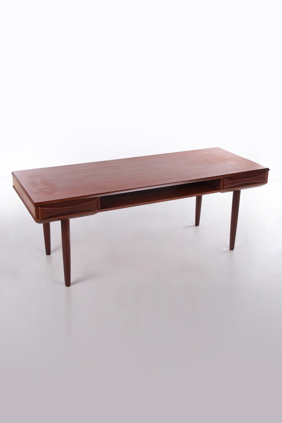 Image 1 of Deense modernistische teak salontafel gemaakt door Dyrlund, jaren 60