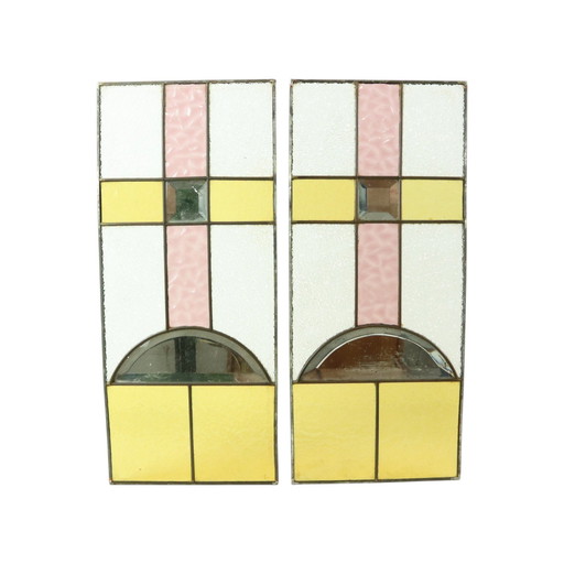 Glasraam Glas In Lood Art Deco Stijl