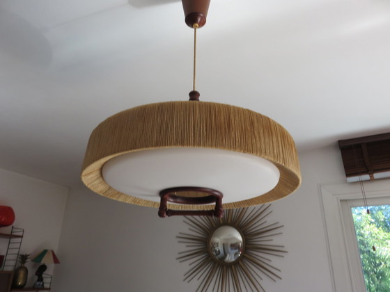 Image 1 of Temde Hanglamp In Sisal En Teakhout