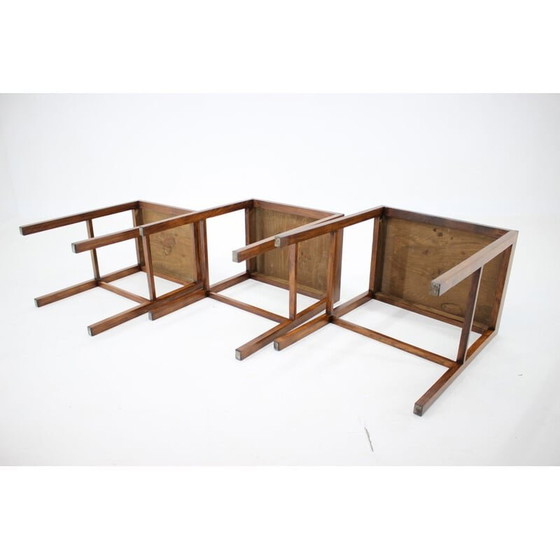 Image 1 of Set van 3 vintage H-50 nesttafels van Jindrich Halabala, Bauhaus, 1930