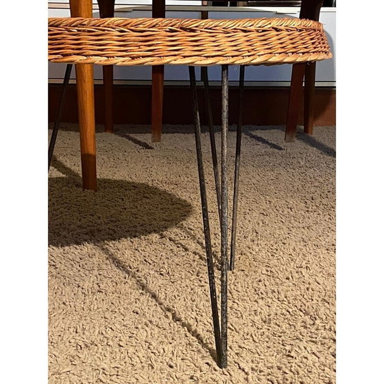 Image 1 of Vintage rieten woonkamer set door Raoul Guys, 1950