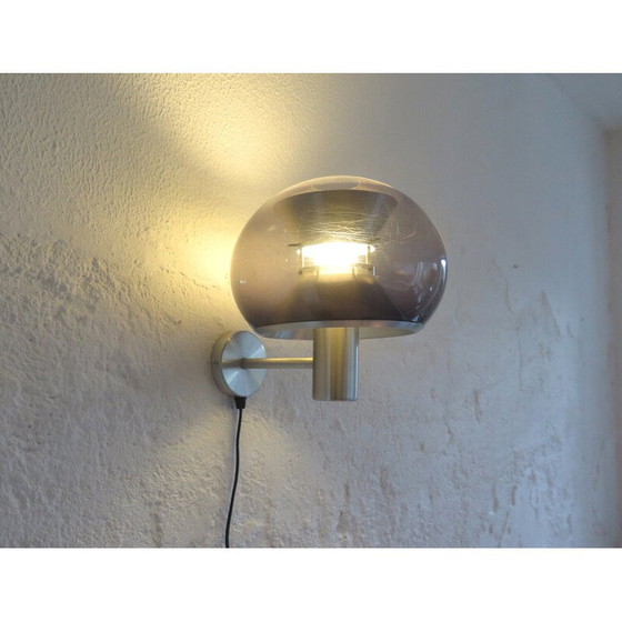 Image 1 of Vintage wandlamp van aluminium en plexiglas, Nederland 1970