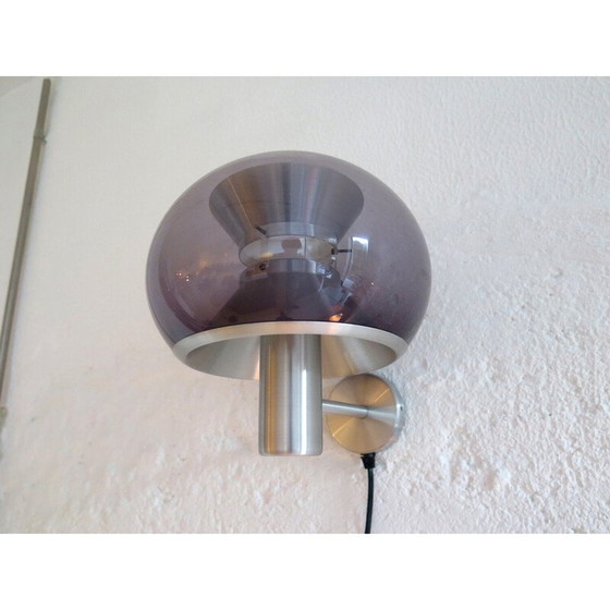 Image 1 of Vintage wandlamp van aluminium en plexiglas, Nederland 1970