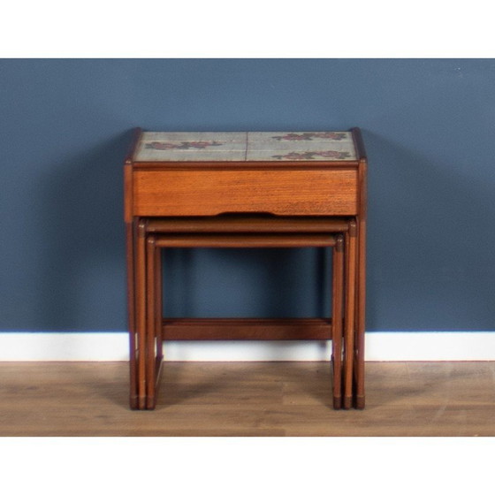 Image 1 of Vintage teakhouten G Plan nesttafels met lade, jaren 1960