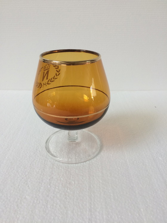 Image 1 of Set van 6 Antieke Cognac Glazen