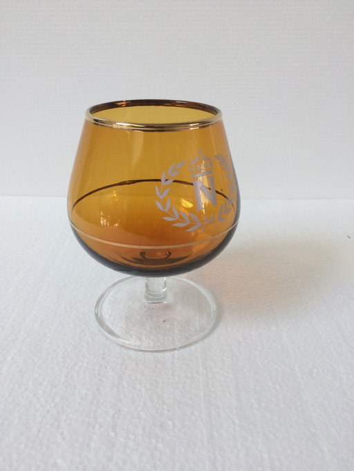 Set van 6 Antieke Cognac Glazen