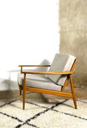 Set van 2 Mid Century Scandinavische loungestoelen