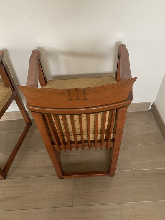 Image 1 of 2 Stuks Schuitema Art Deco Eetkamerstoelen Met Armleuning 