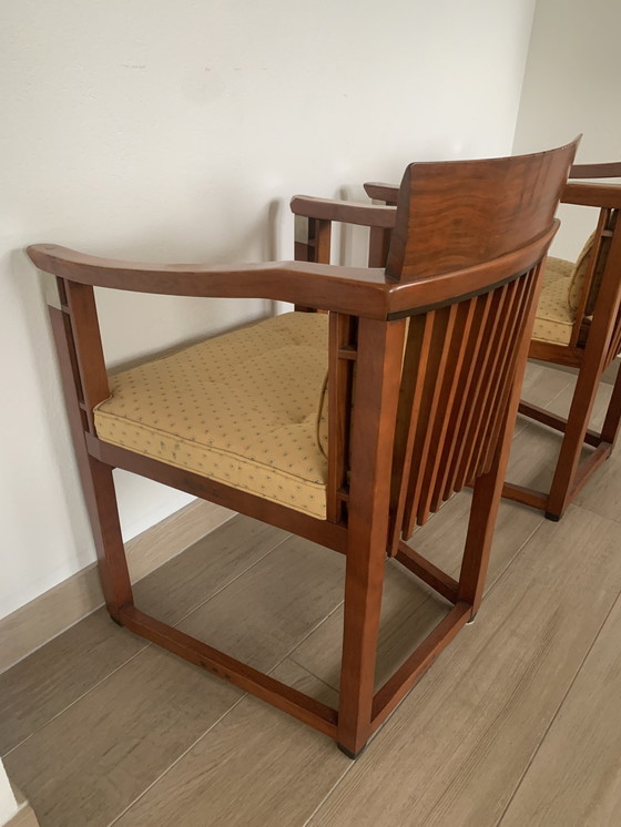 Image 1 of 2 Stuks Schuitema Art Deco Eetkamerstoelen Met Armleuning 