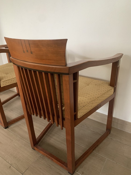 Image 1 of 2 Stuks Schuitema Art Deco Eetkamerstoelen Met Armleuning 