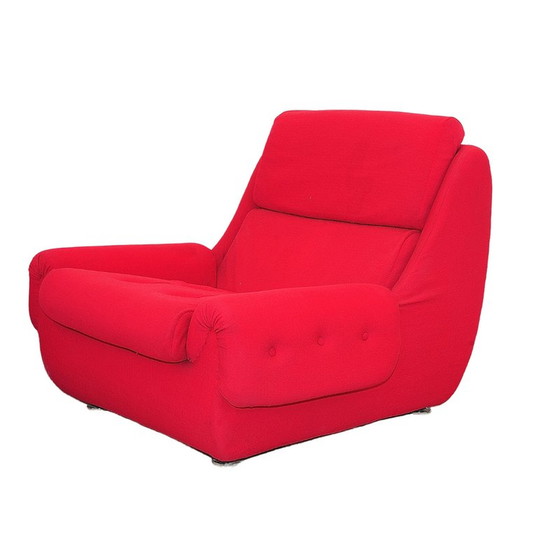 Image 1 of Paar oude schuimrubberen en polystyreen fauteuils voor Jitona, Tsjecho-Slowakije, 1970