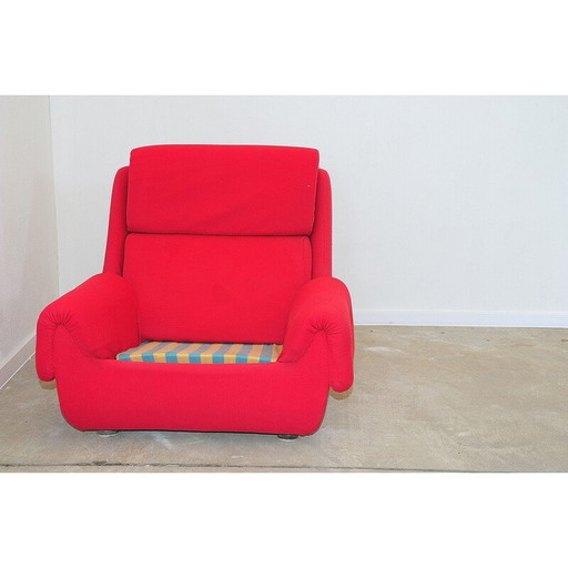 Paar oude schuimrubberen en polystyreen fauteuils voor Jitona, Tsjecho-Slowakije, 1970