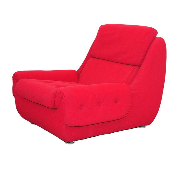 Image 1 of Paar oude schuimrubberen en polystyreen fauteuils voor Jitona, Tsjecho-Slowakije, 1970