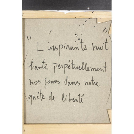 Image 1 of Acryl op vintage doek van Dan Hôo, 2022