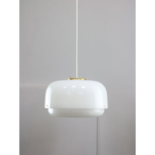 Vintage messing hanglamp van Luigi Massoni voor Guzzini, Italië 1970
