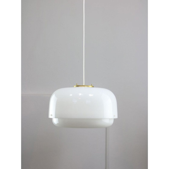 Image 1 of Vintage messing hanglamp van Luigi Massoni voor Guzzini, Italië 1970