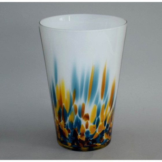 Image 1 of Vintage kunstglas vaas van Jozefina Krosno, Polen 1980