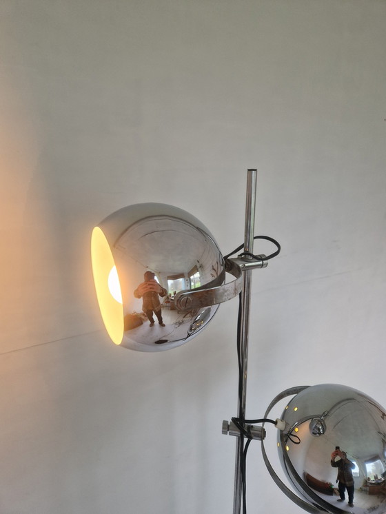 Image 1 of Herda Space Age Chromen Bollenlamp 